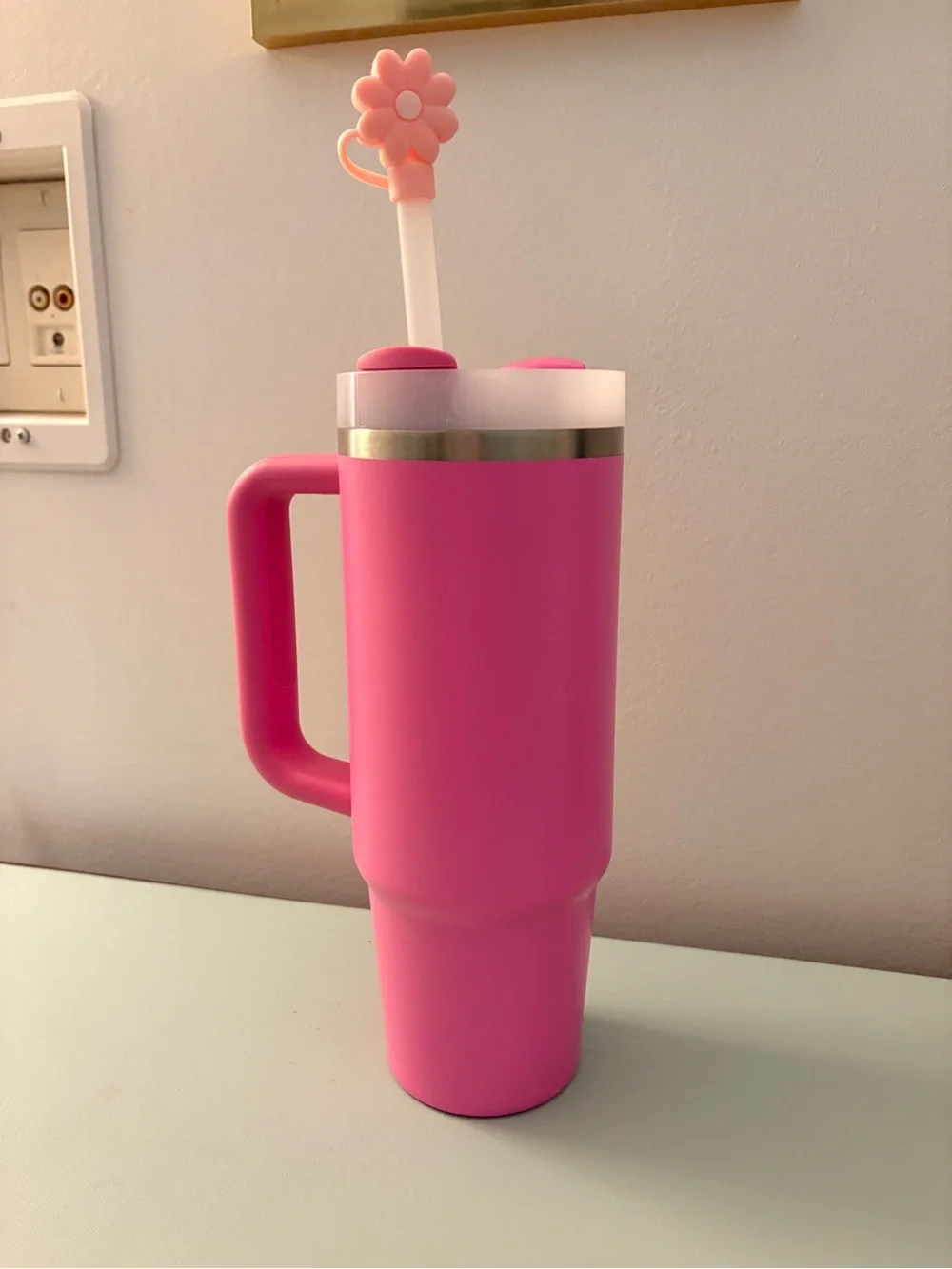 Stanley 30oz in Peony - with flower charm